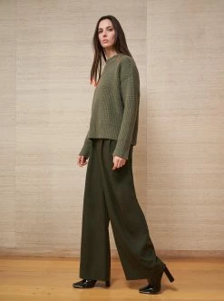 LLC21626_HUNTER Waffle Sweater