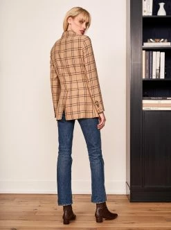 LLC16022_KHAKI/BLACK/PLAID/STRIPE Outerwear Windsor Blazer