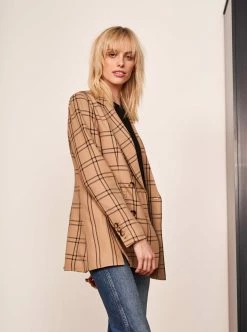 LLC16022_KHAKI/BLACK/PLAID/STRIPE Outerwear Windsor Blazer