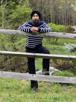 LLM21006 _NAVY/CREAM Mr. Marin Knitwear