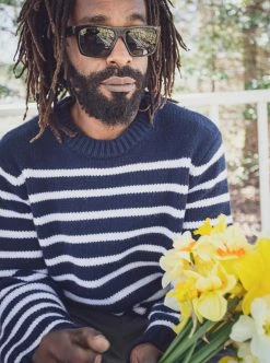 LLM21006 _NAVY/CREAM Mr. Marin Knitwear